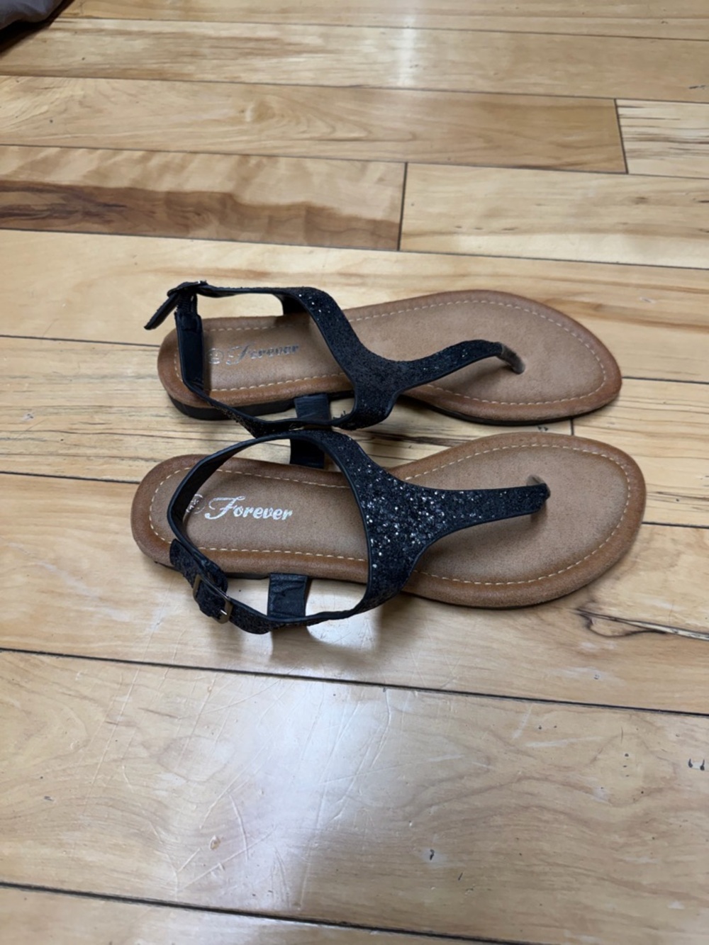 BLACK SLING SANDALS